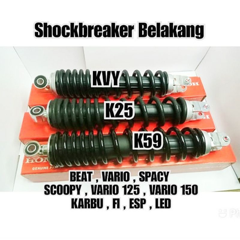 SHOCKBREAKER SHOCK BELAKANG HONDA KUALITAS ASLI ORIGINAL HONDA VARIO BEAT SCOOPY SPACY FI 125 LED 110