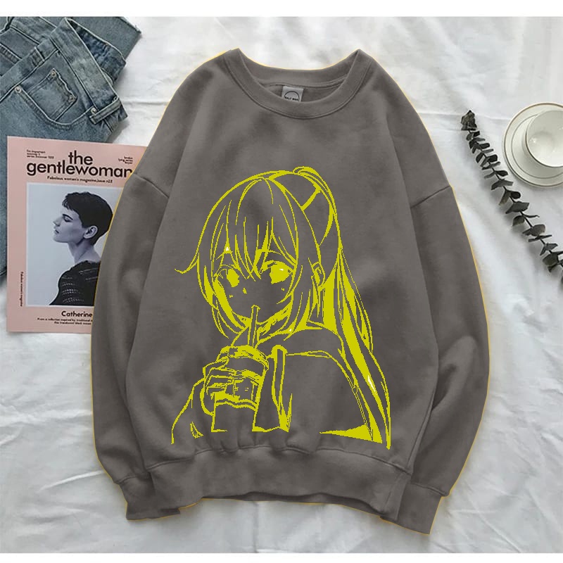 Sweater wanita Anime Boba Crewneck M-XXL