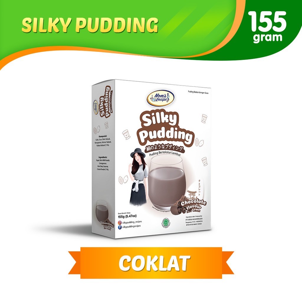 Silky Pudding Forisa Mom's Recipe 155gr Puding Rasa Coklat Pudding Alpukat Pudding Taro Permen Karet