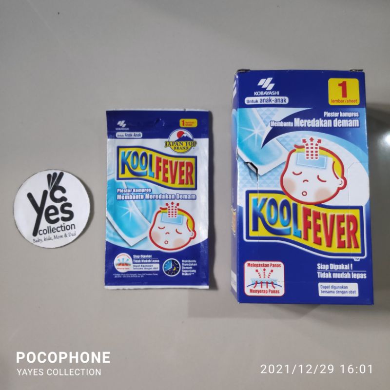 Koolfever Kompres Demam Bayi Newborn 0 - 2 Tahun Anak 2+ Thn 1 Sachet isi 1 Lembar koolfiver koolviver Plaster Penurun panas kulfever kolvifer