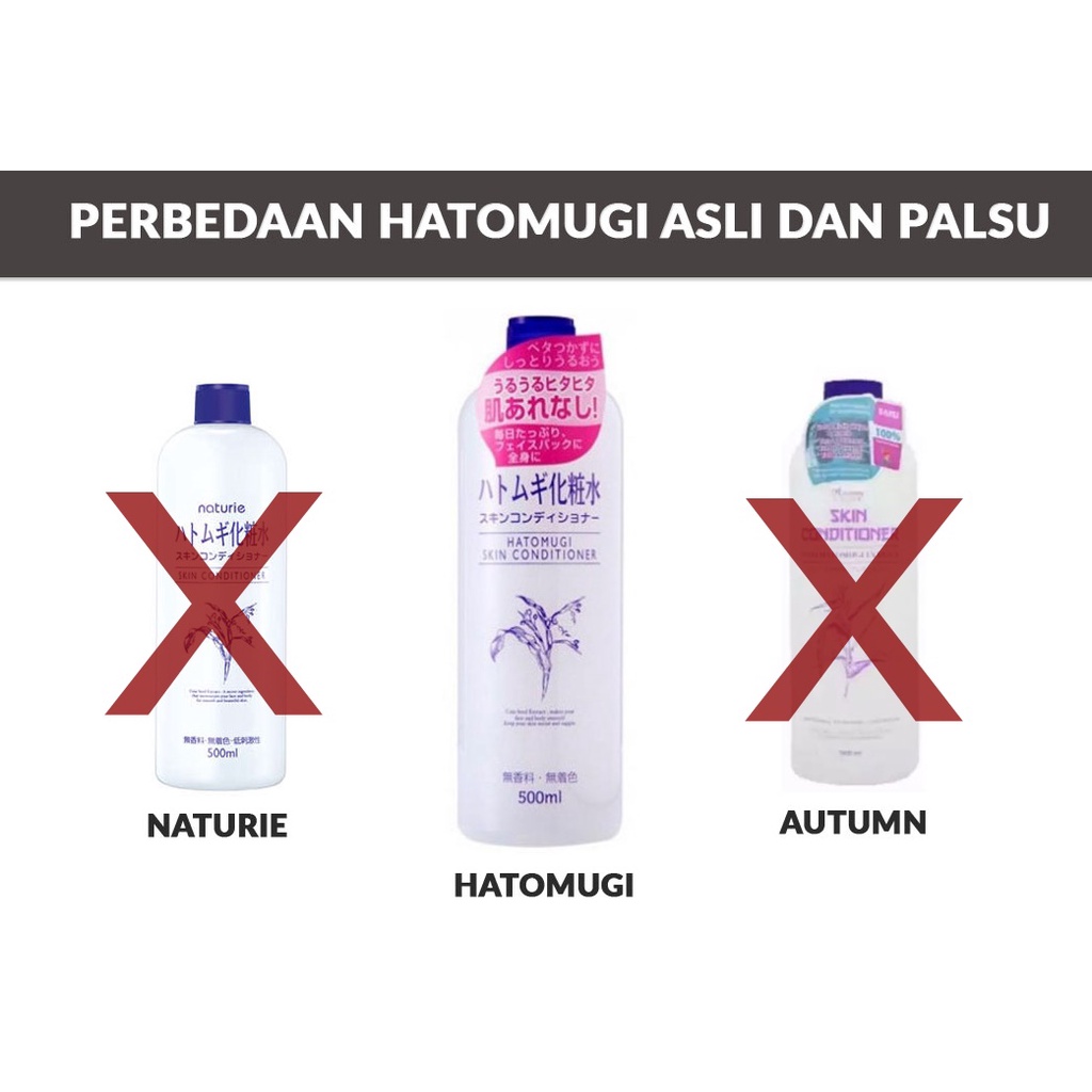 (Original 100% BPOM) Hatomugi Skin Conditioner Lotion 45ml &amp; 500 ml / Gel Cream Conditioning 180 Gram  Fullsize - Toner Lotion &amp; Day/Night Cream Untuk Wajah &amp; Tubuh (Made In Japan Tanpa Pewangi, Tanpa Pewarna, Tanpa Minyak) Hatumugi Hatumogi Hatomogi