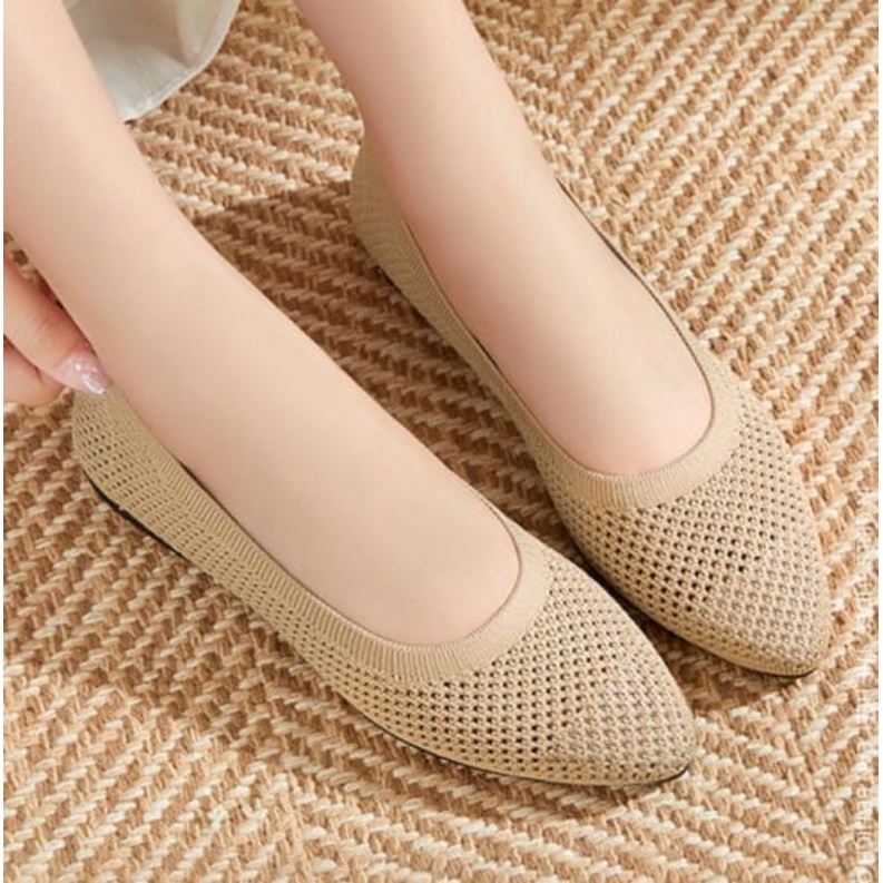 [NEW] KANOSUE FLYKNIT FLAT SHOES ANTI SLIP KS2085 IQ #Realstock