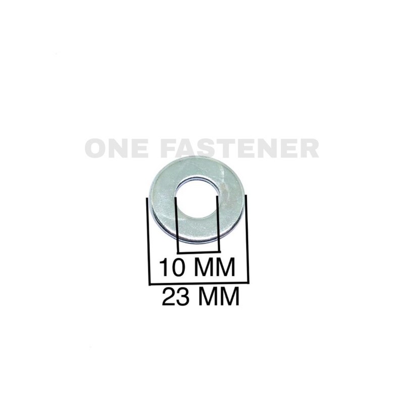 100 PC Ring Plat M10 PUTIH washer plat 10mm mili galvaniz baut 17