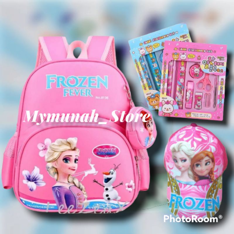 Tas Ransel Sekolah Anak Perempuan PAUD Tk SD Karakter Frozen Murah