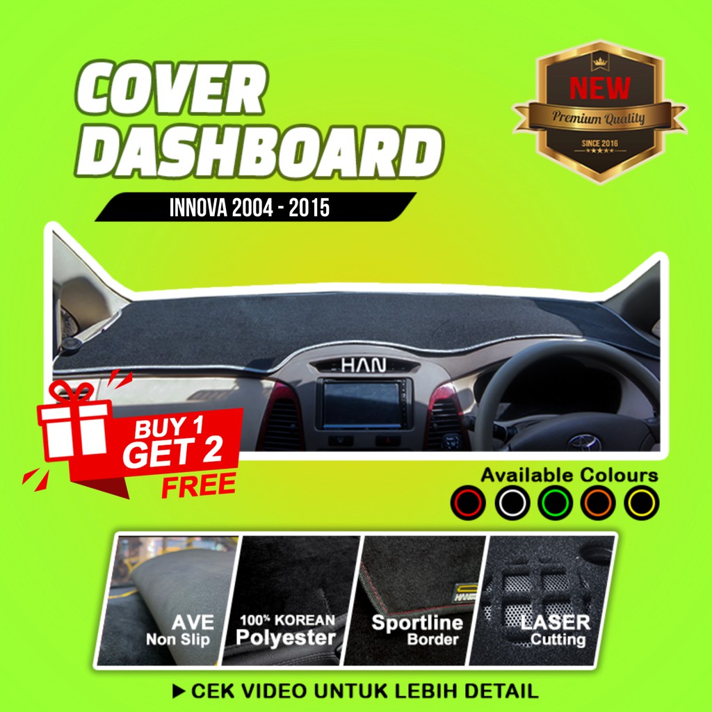 Aksesoris Interior Alas Dashboard Mobil Toyota Innova 2004-2015