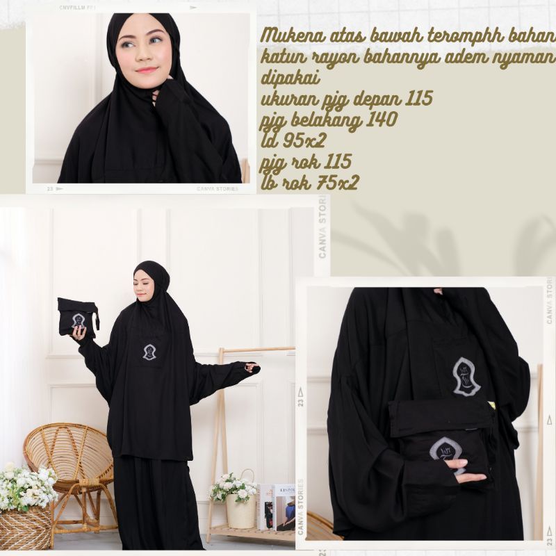 mukena penggalan/mukena atas bawah hadramaut