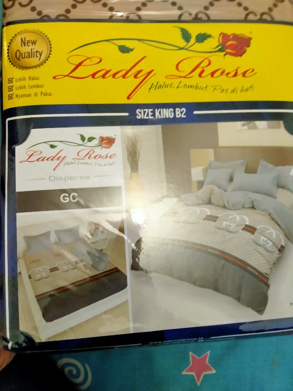Sprei Lady Rose Gc Queen 160x200/ King 180x200