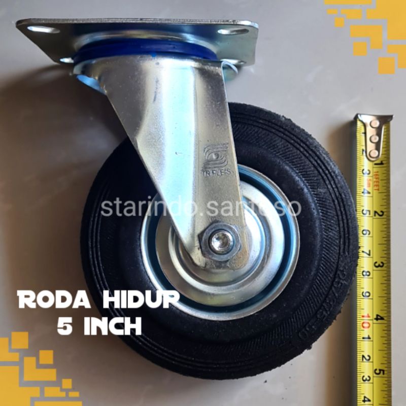 RODA HIDUP 3 5 inch karet etalase lemari gerobak meja rak troly serbaguna