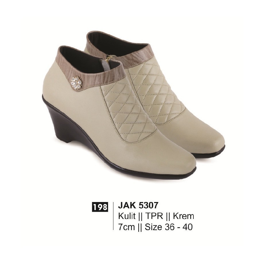 Sepatu Boots Wanita JK Collection JAK 5307  Kulit Asli Size 36-40 GL