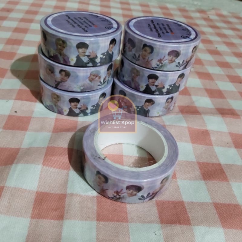 [Ready Stock] Washi Tape Stray Kids Fanmade Flower Selca [15 mm x 10 m] Masking SKZ kpop custom bang