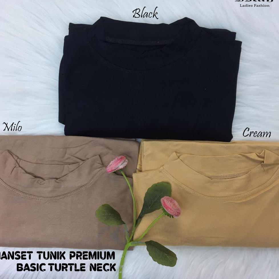 Murah banget Manset Tunik Premium Turtle Neck / Manset Tunik Kaos 38