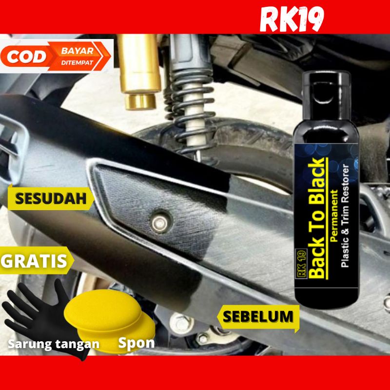 Penghitam Body Kasar Motor &amp; Mobil Permanen / Penghitam Motor / Penghitam Dashboard by RK19 BACK TO BLACK