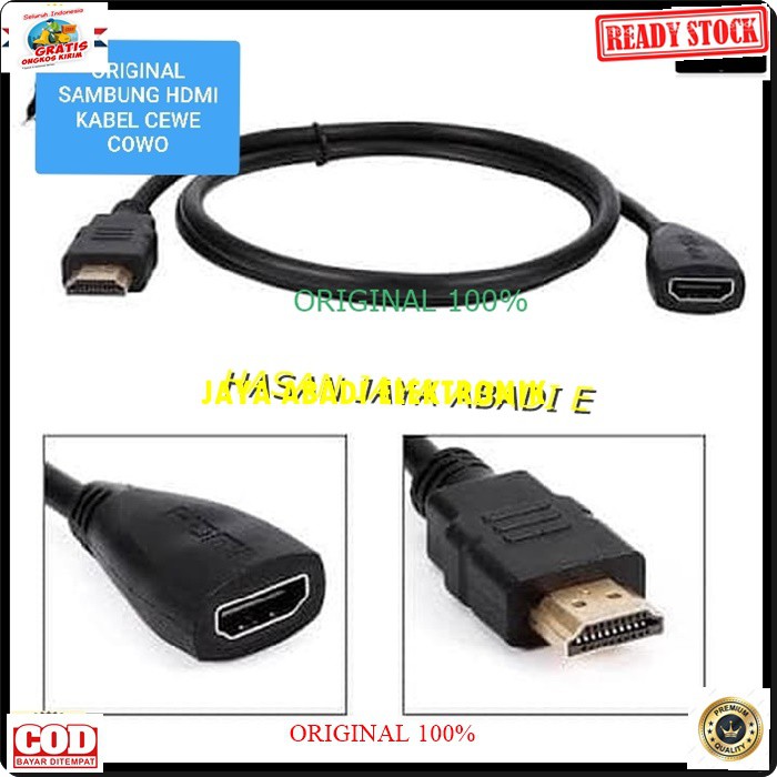 G294 EXTENSION KABEL HDMI SAMBUNGAN CABANG PENAMBH CABLE FEMALE PENYAMBUNG ORIGINAL KOMPUTER LAPTOP COMPUTER EXTENSION KONEKTOR SPLITTER AUDIO SAMBUNGAN CEWE JEK CONVERTER GAMBAR ANYCAST DONGLE DVD ORIGINAL ELEKTRONIK DVD BISA UNTUK SEGALA ELEKTRONIK