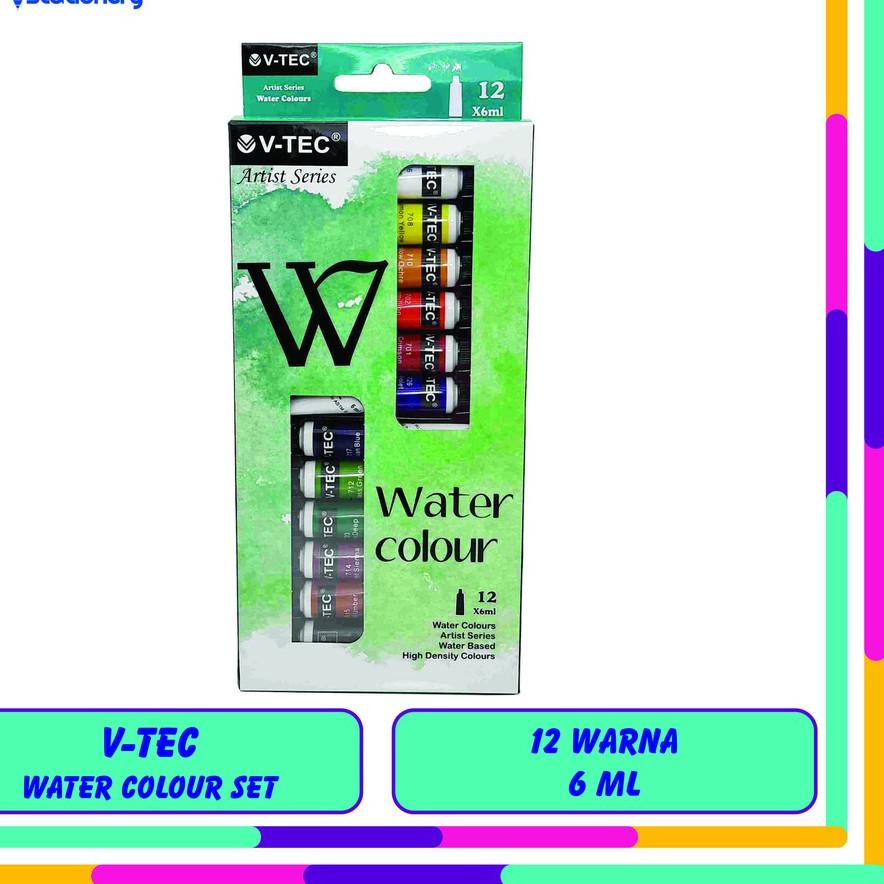 

[COD] V-TEC WATER COLOUR SET 12 WARNA 6 ML / CAT AIR V-TEC 12 WARNA