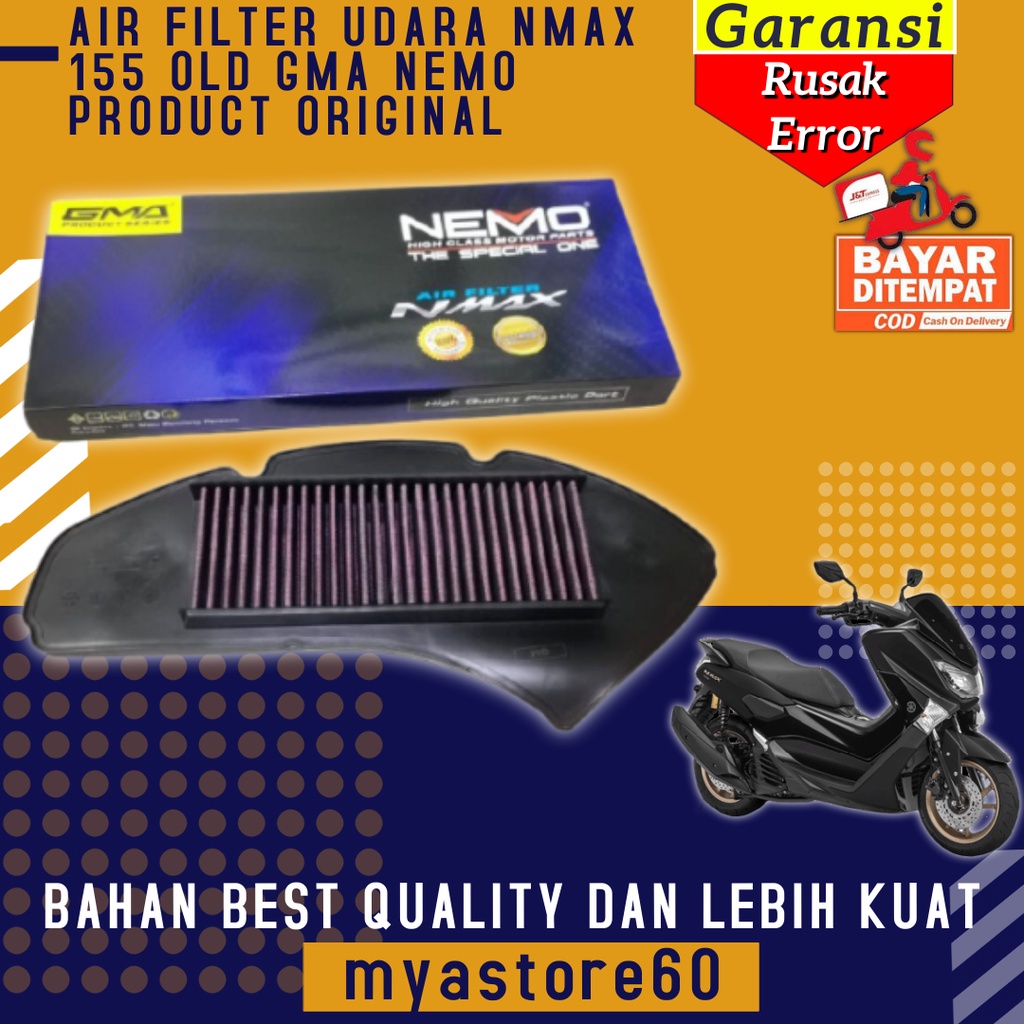 Filter Saringan Udara Debu New Nmax Old Nemo Hawa Aksesoris Variasi Sparepart Yamaha New Nmax N max 2015 - 2019 NEMO Ori