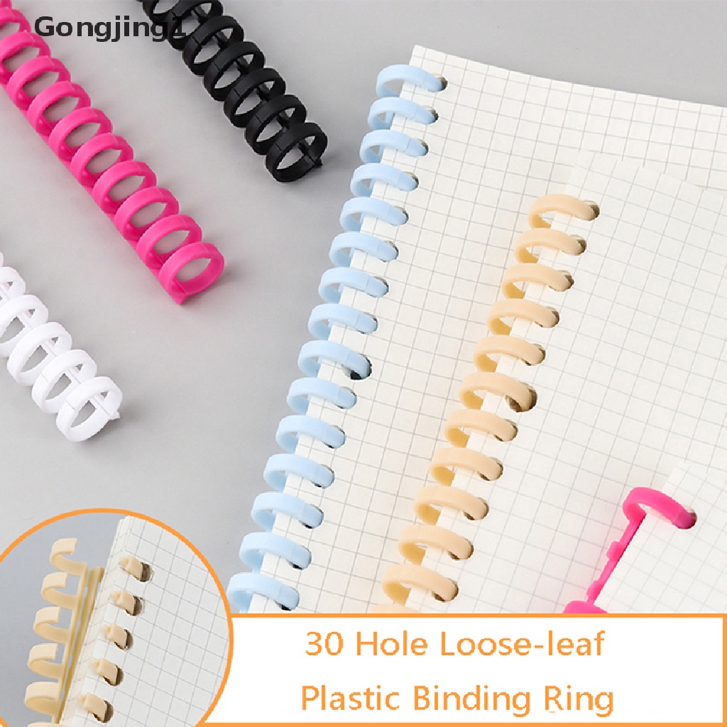 Gongjing1 Ring Spiral 30 Lubang Bahan Plastik Untuk Kertas A4 A5 A6