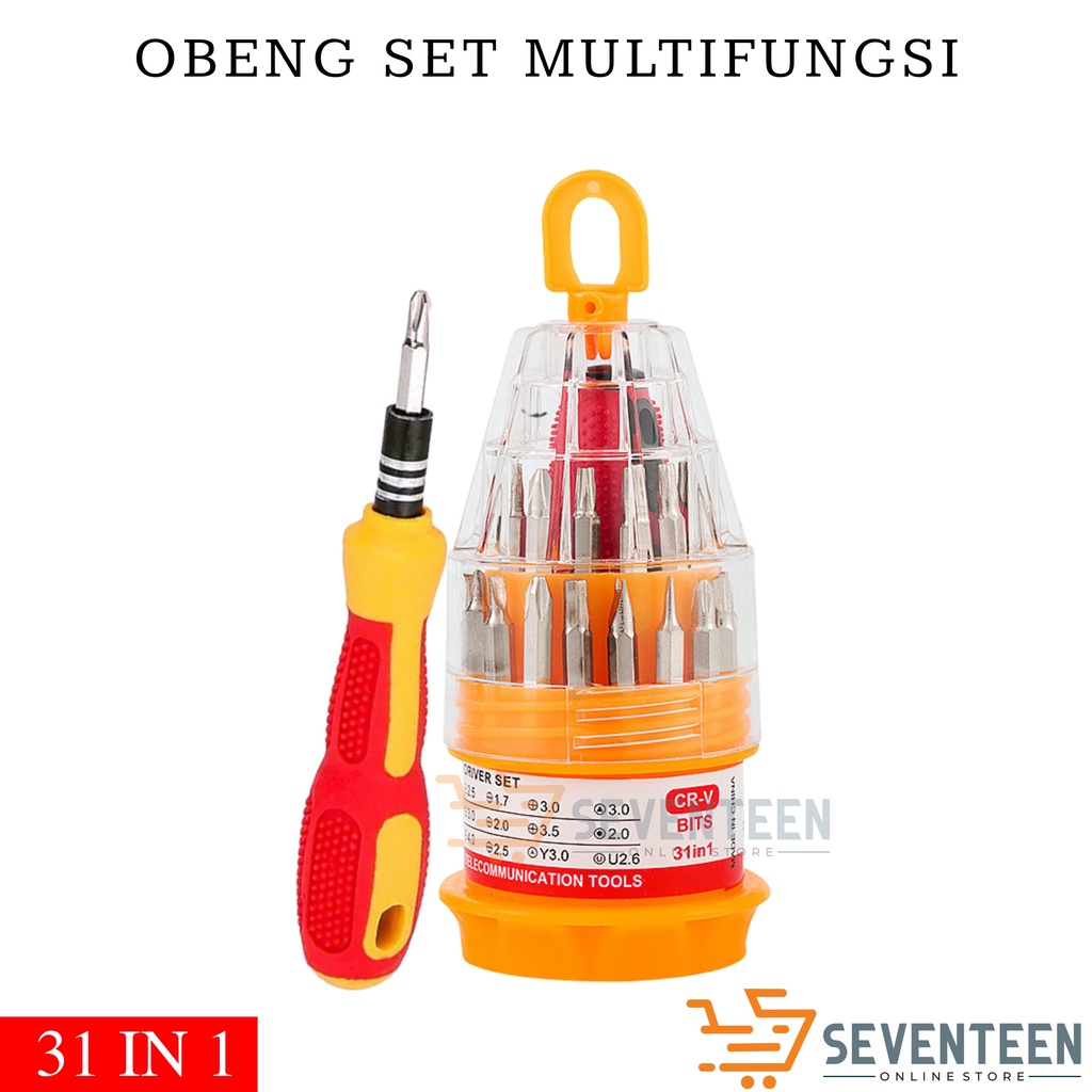 SEVENTEEN OBENG HP UNIVERSAL OBENG 31 IN 1 OBENG 31 PCS SET OBENG 31 IN 1 OBENG SET MINI PLUS OBENG KECIL SET