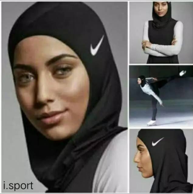 Manset Hijab Kerudung Hitam