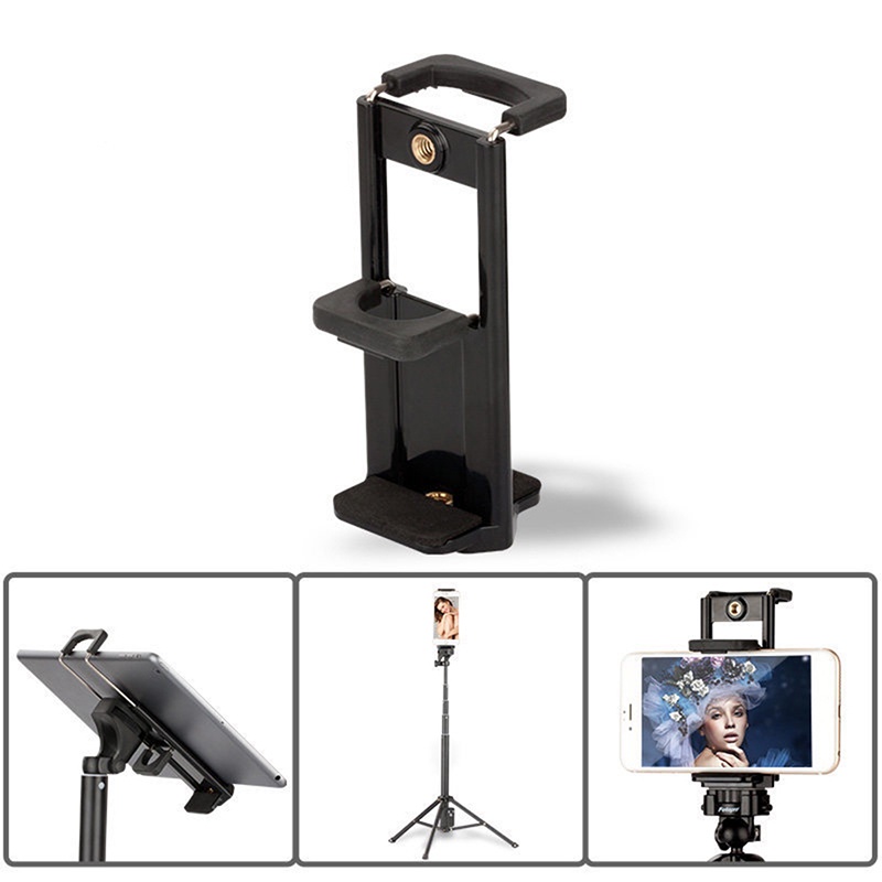 (LUCKID) Braket Holder Smartphone / Tablet Universal 2 in 1 / 4 &quot;Untuk Tripod