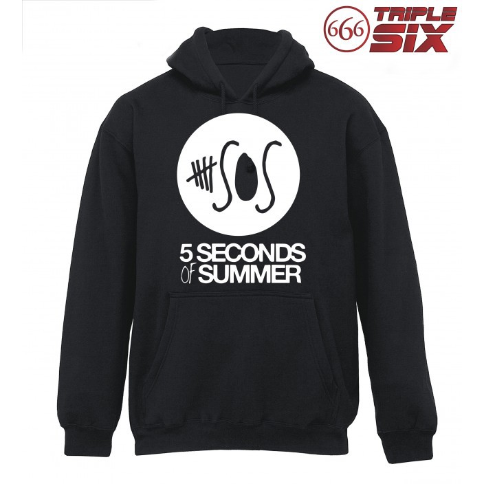 TRIPLESIX - Jaket Hoodie - 5 seconds of Summer 5SOS - BLACK