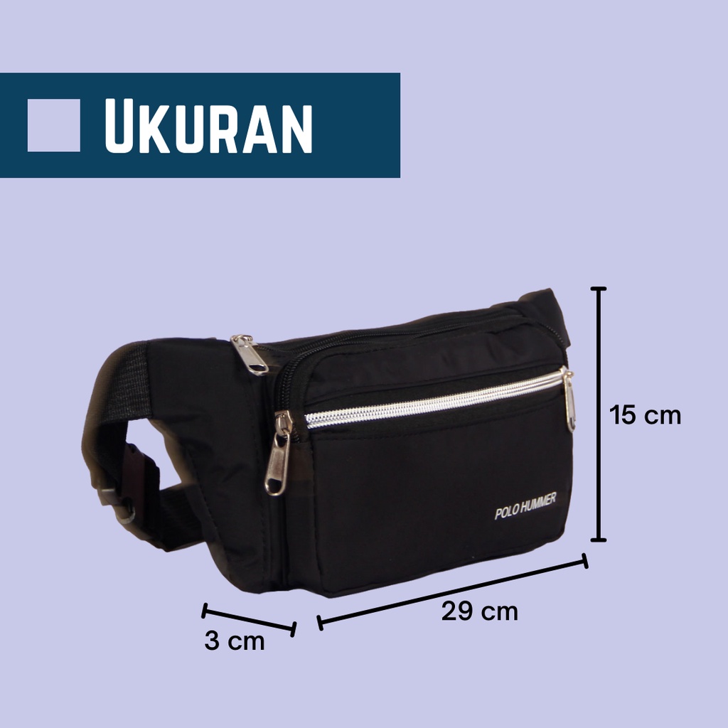 Tas Pinggang Olahraga Import - Waistbag Unisex POLO HUMMER