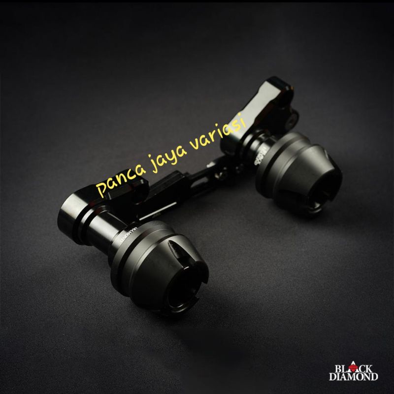 Jalu Pelindung Slider Knalpot Nmax 2020 - 2021 - 2022 / Nmax Old /PCX /ADV-150/Aerox/Xmax/Lexi/Vario Black Diamond