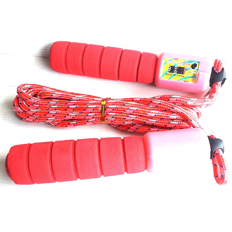 Alat Olahraga Lompat Tinggi - Jump Skipping Rope Soft Handle Counter Tali Berbahan Kuat Serta Awet