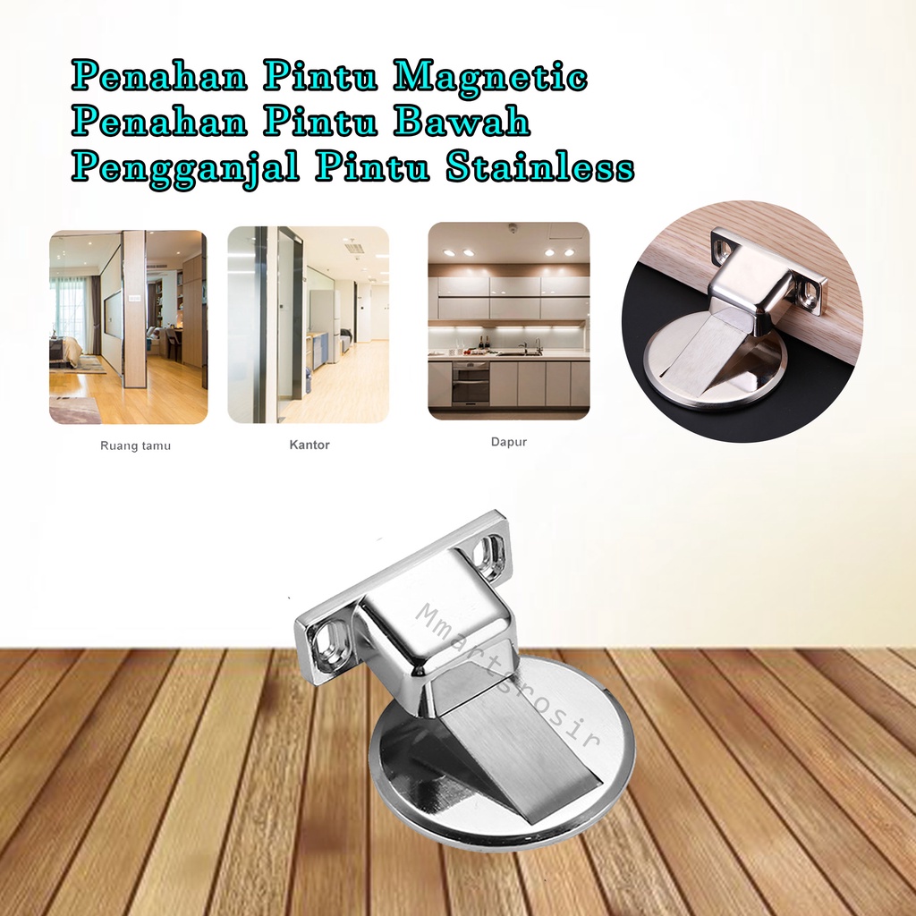 Penahan Pintu Magnetic / penahan pintu bawah / pengganjal pintu stainless