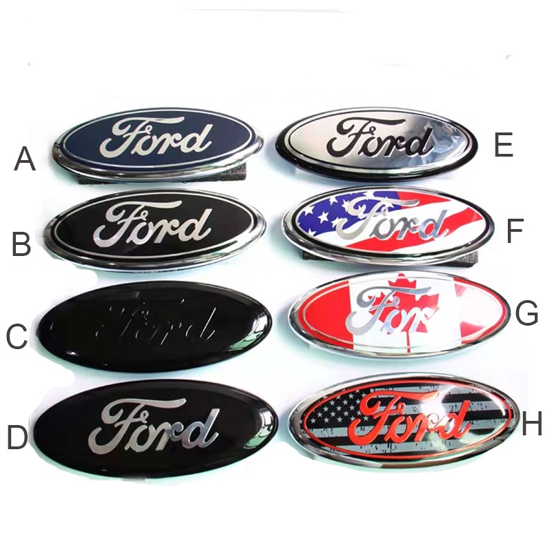 1pc Stiker Emblem Logo Ford Pengganti Bahan ABS Untuk Bagasi Depan / Belakang Mobil Ford