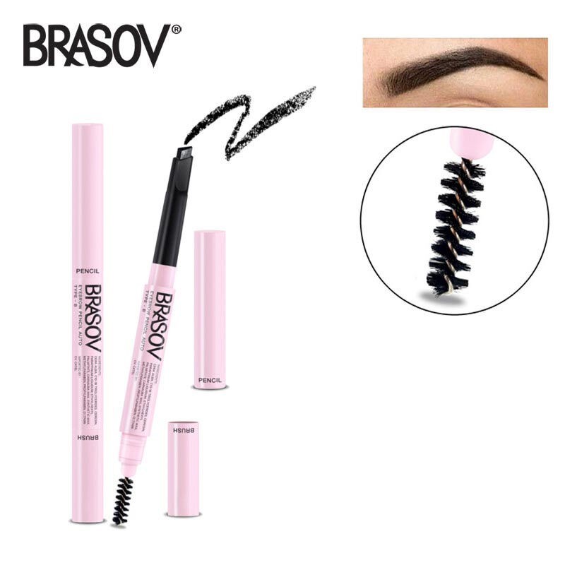 Brasov Pencil Alis Auto type B+ sikat 0.39 Gram Eyebrow Pencil Automatic Otomatis Putar Screw Turn Original BRASOV