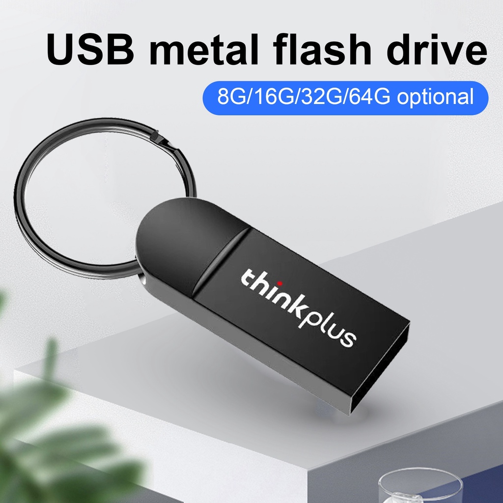 (Huluboy) Flashdisk USB 2.0 High Speed Bahan Zinc Alloy Kapasitas 8 / 16 / 32GB / 64GB Untuk Lenovo