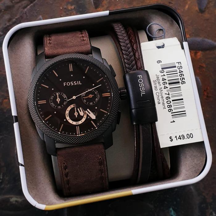 BEST SELLER JAM TANGAN PRIA MERK FOSSIL GRAND FS4656 & FS 4656 ORIGINAL FULLSET 