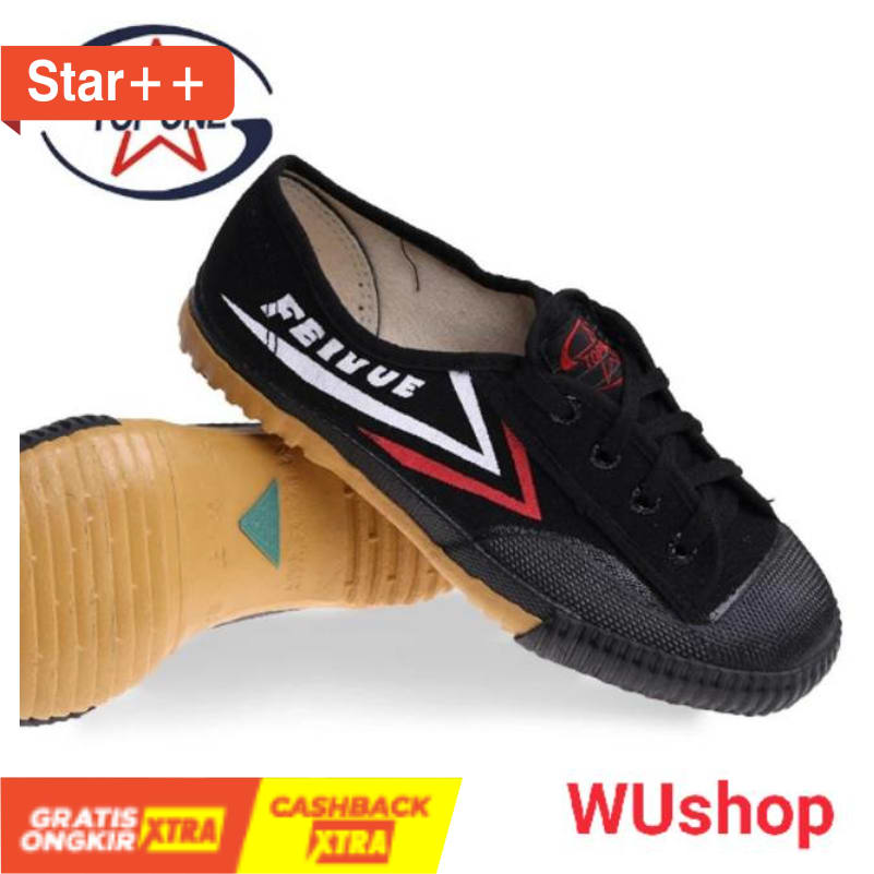AKSESORIS ACCESORIES MURAH SPORT LARI OLAHRAGA / SEPATU WUSHU FEIYUE PUTIH HITAM kungfu taichi