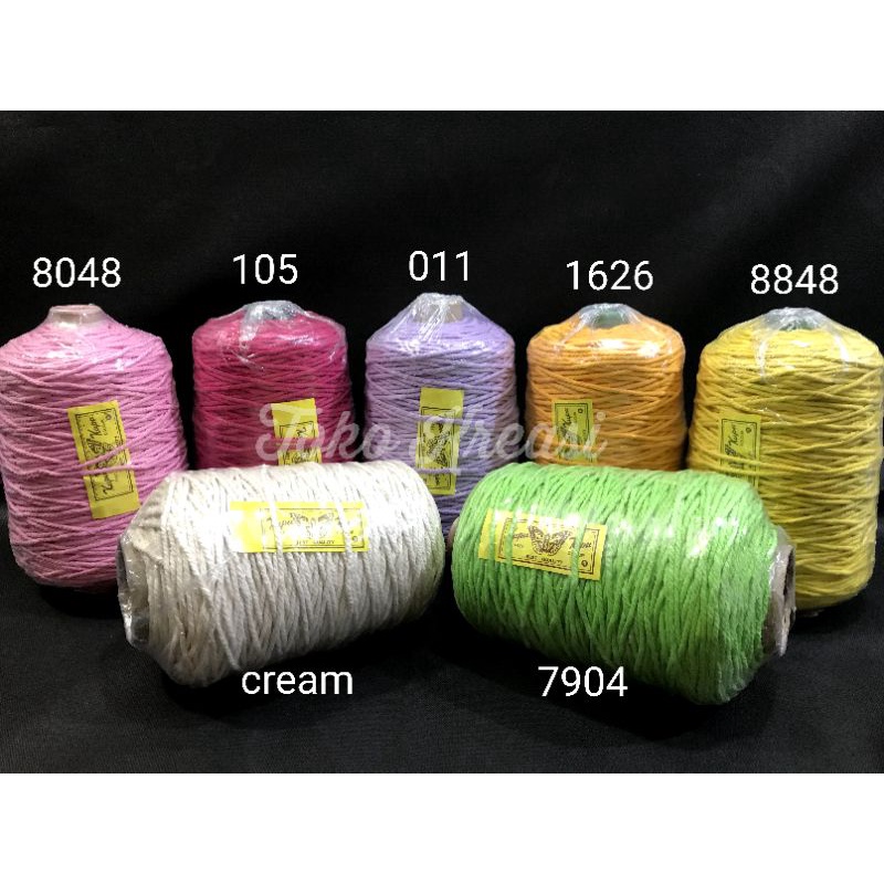 Tali Katun / Makrame / macrame 1 kg Merk Kupu Kupu