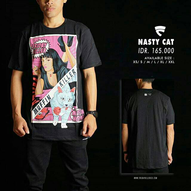 Tshirt FRIDAY KILLER x MUFFIN HOOKS "NASTY CAT"
