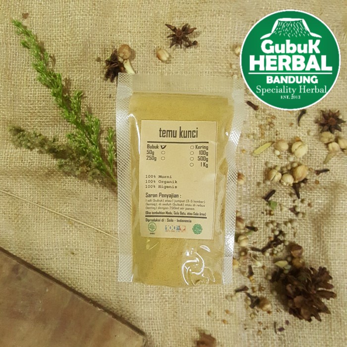 

TEMU KUNCI BUBUK 500 GRAM - Boesenbergia rotunda - MURNI TANPA GULA - BUBUK HALUS