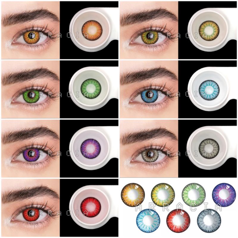 Softlens Lensa Kontak Contact Lens Warna 2 Tone Cosplay Karakter Anime Manga Game ddeyespp Vega Brow