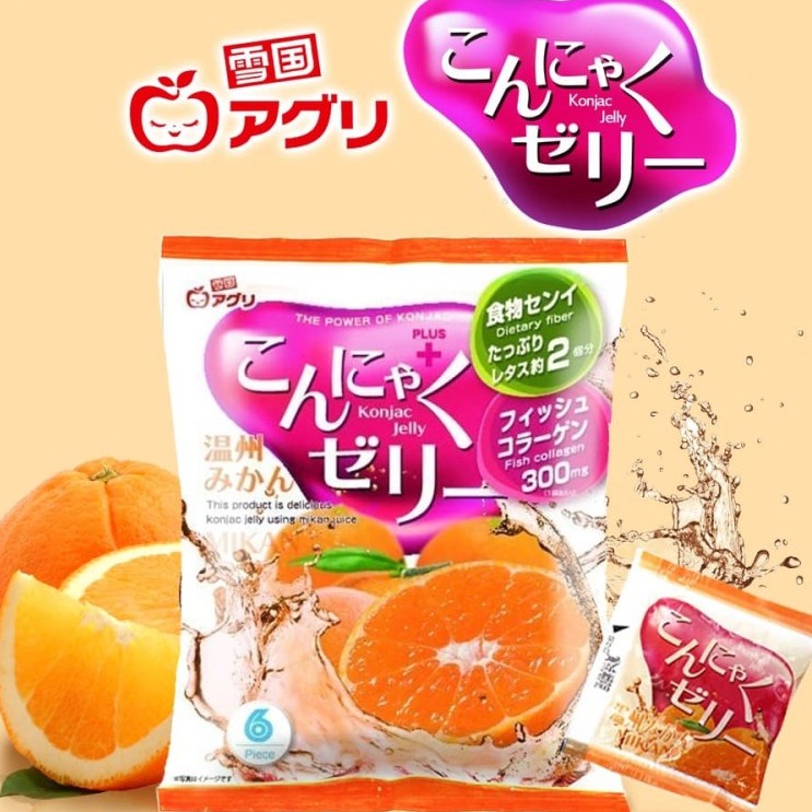 

Yukiguni Aguri Konyaku Jelly Pouch : Orange 108g [6 pcs x 18g]
