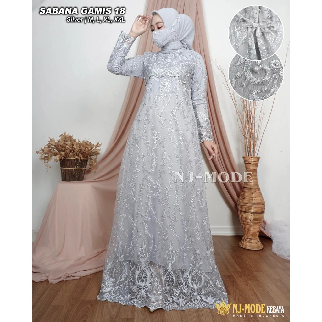 PROMO LONG GAMIS TULLE BORDIR / LONG GAMIS PESTA / LONG GAMIS FULL BORDIR