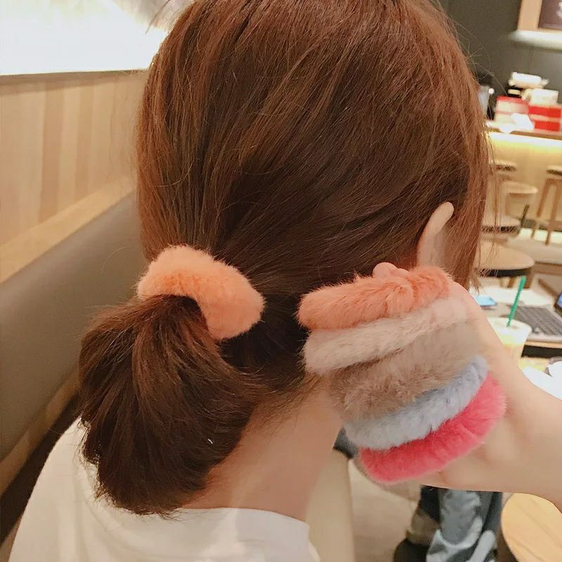 IKat Rambut Wanita Bulu Elastis Karet HairTie Fashion Korea Lucu Cantik