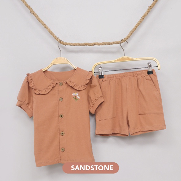 Mooi Setelan Anak Perempuan Paula Set-SANDSTONE