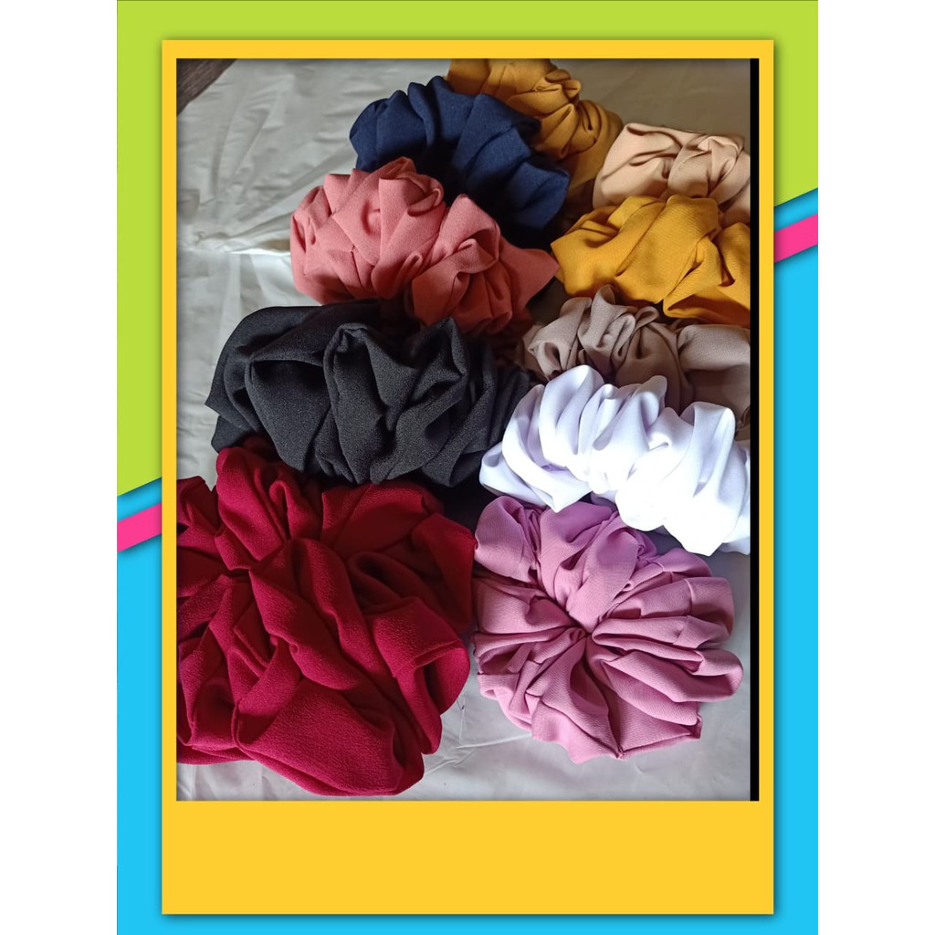 Scrunchie kecil?ikat rambut kekinian , bahan wolfis