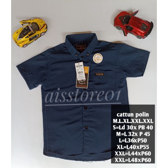 KEMEJA ANAK LENGAN PENDEK laki laki polos