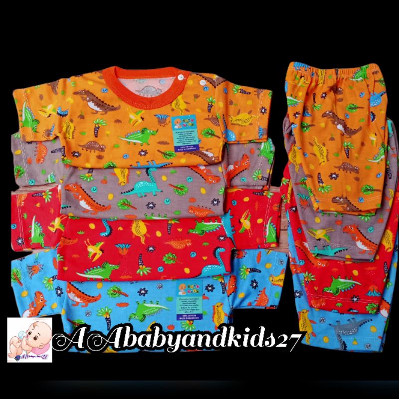 TERBARU DAN TERLARIS!!!BABY LUCK SETELAN BAYI KANCING BAHU LENGAN PENDEK FULLPRINT UKURAN S M L XL SNI