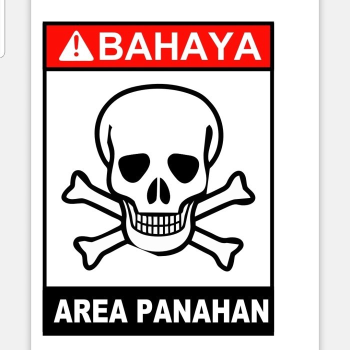 

STICKER K3 SAFETY BAHAYA AREA PANAHAN 20X30CM