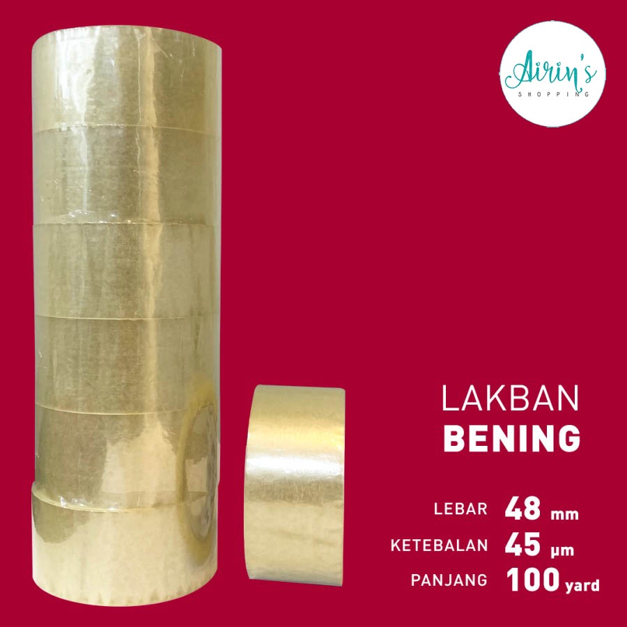 

Lakban Bening TP88 (Uk : 48mm X 100 yard) 45 micron TOP quality FULL