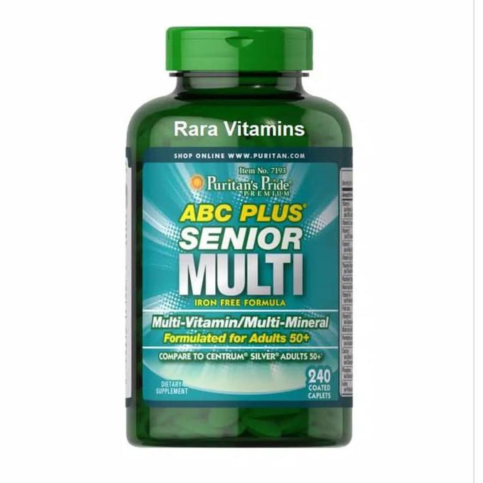 Murah Puritans Pride Abc Plus Senior Multi 240 Kaplet Puritan Multivitamin M