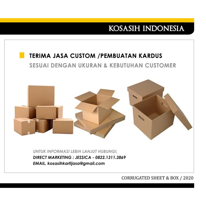 

TERIMA JASA CUSTOM / PEMBUATAN KARDUS BOX SESUAI KEBUTUHAN CUSTOMER