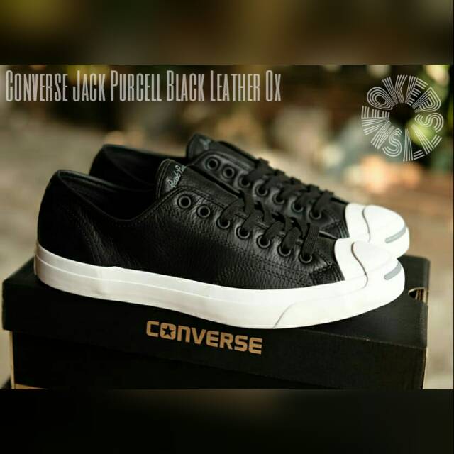 Converse Jack Purcell Black Leather Ox