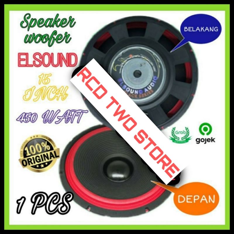 Speaker Woofer ELSOUND 15 Inch RED SERIES 450 Watt Original